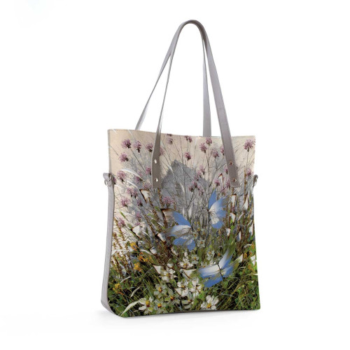 Сумка тоут BAG9 «Бабочки над цветами и травами»