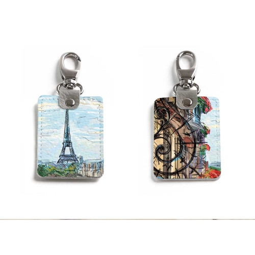 Брелок (Прямоугольный ) TRI1 «Eiffel tower»