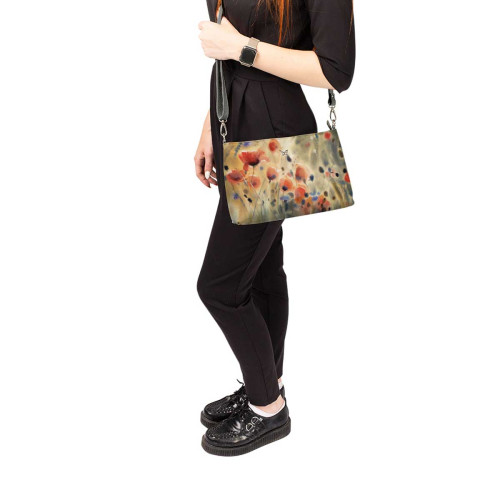 Сумка шолдер, BAG3 «Flowers poppies»