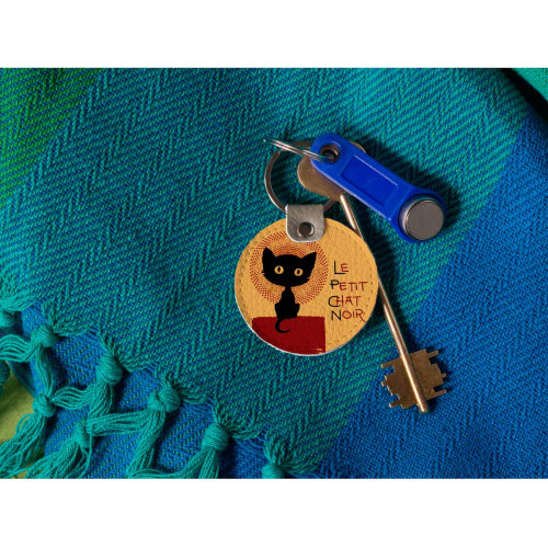 Брелок (Круглый) TRI4 «Small black cat»