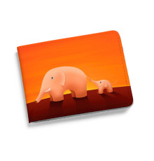 Кошелек мини, PRS2 «Слоны оранжевые»