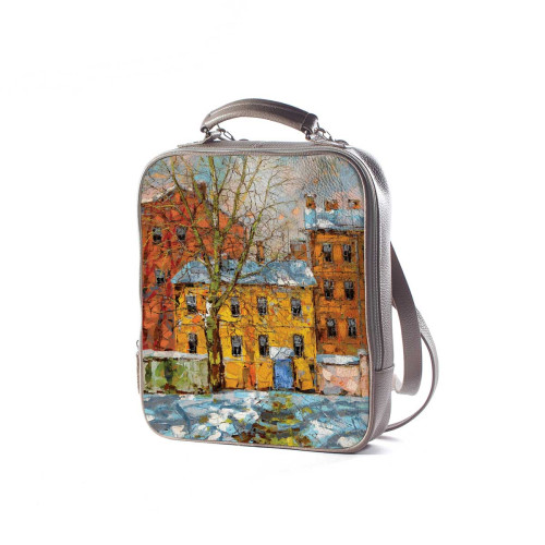 Рюкзак BKP1 «Дерево и желтый домик ранней весной»