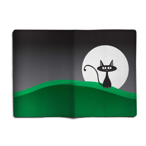 Обложка для автодокументов, AUT1 «Кот с луной»