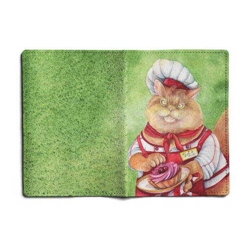 Обложка для автодокументов, AUT1 «Кот-шеф-повар»