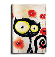 Обложка для автодокументов, AUT1 «Flower cat»