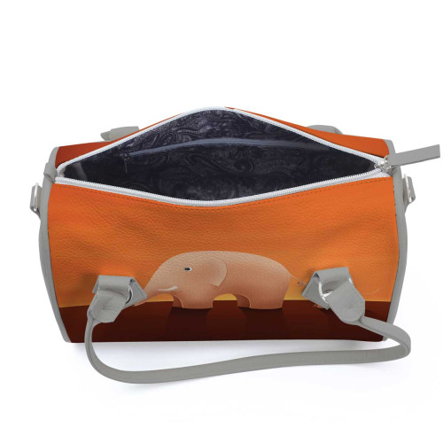 Сумка на руку BG13 «Слоны оранжевые»