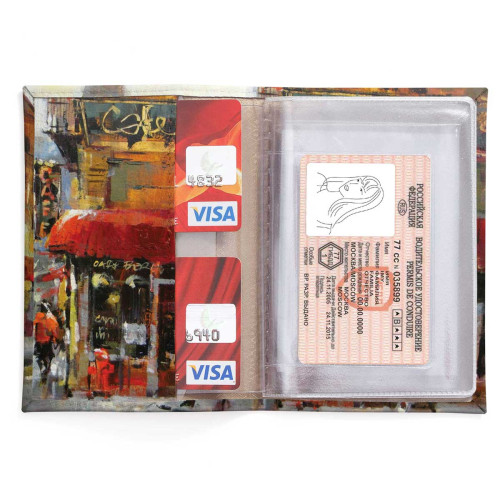 Обложка для автодокументов, AUT2 «Street café»