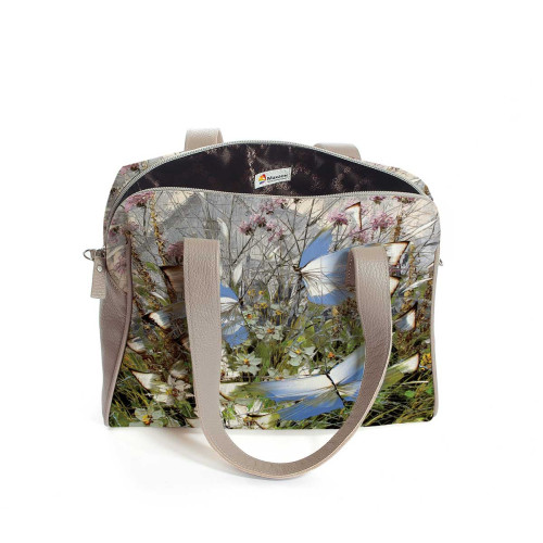 Сумка на плечо BAG5 «Бабочки над цветами и травами»