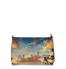 Сумка шолдер, BAG3 «Мальчик и велосипед»