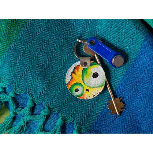 Брелок (Круглый) TRI4 «Crazy cat»