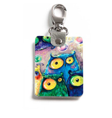 Брелок (Прямоугольный ) TRI1 «Many owls»