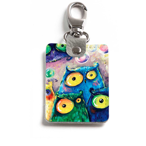Брелок (Прямоугольный ) TRI1 «Many owls»