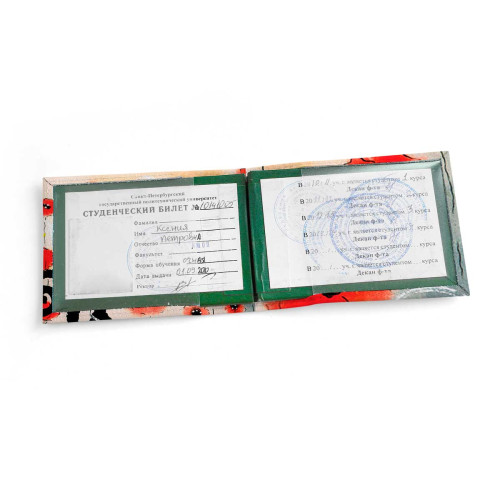 Обложка для студенческого билет STD1 «Flower cat»