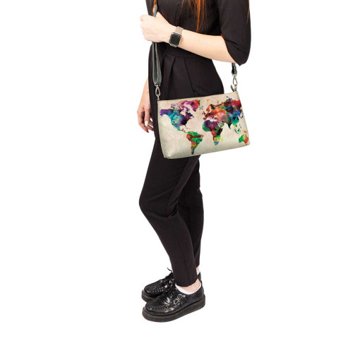 Сумка шолдер, BAG3 «World map»