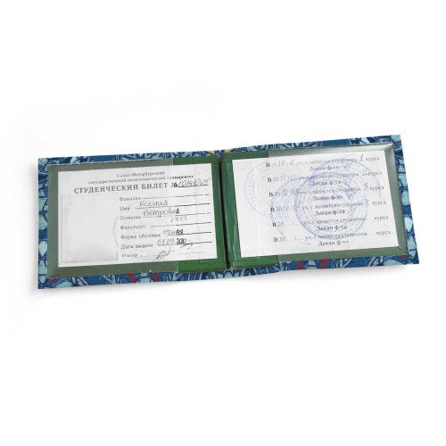 Обложка для студенческого билет STD1 «Мозаика голубая»