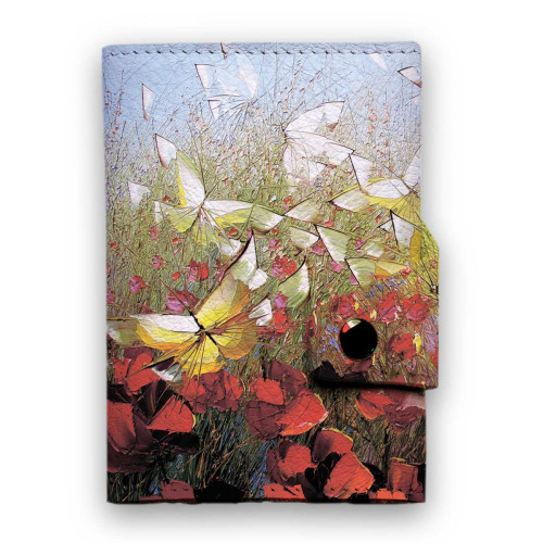 Кошелек мини, кардхолдер, PR24 «Полет над маковым полем»