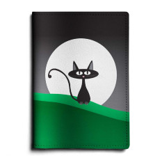 Обложка для автодокументов, AUT1 «Кот с луной»