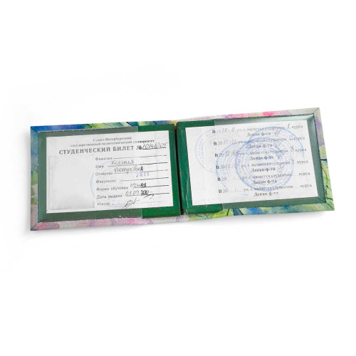 Обложка для студенческого билет STD1 «Two peonies»