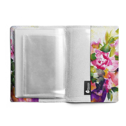 Обложка для автодокументов, AUT1 «Watercolor flowers in vase»