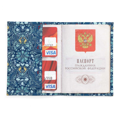 Обложка для паспорта, PAS2 «Мозаика голубая»