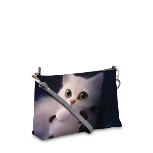 Сумка шолдер, BAG3 «Cat & Panda»