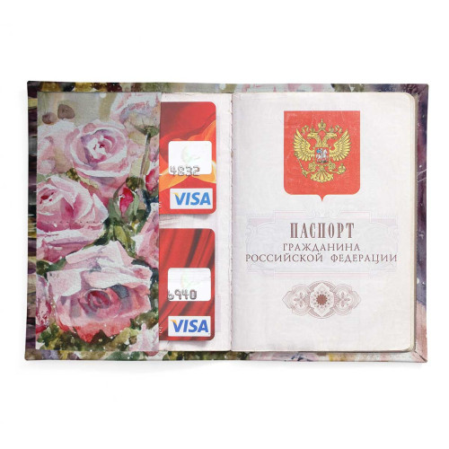 Обложка для паспорта, PAS2 «Благоуханье нежных роз»