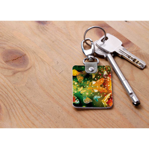 Брелок (Прямоугольный ) TRI1 «Бабочки 4»