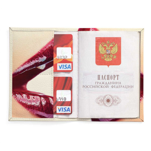 Обложка для паспорта, PAS2 «Губы»