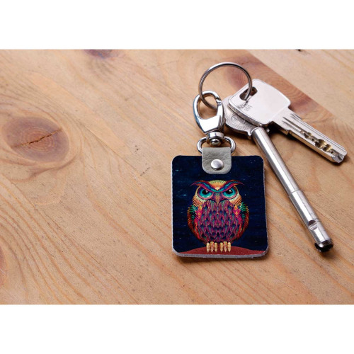 Брелок (Прямоугольный ) TRI1 «Owl color»