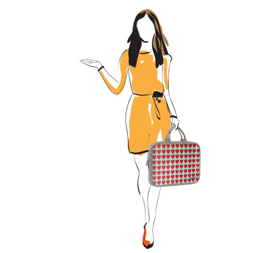 Деловая сумка PRT1 «Сердечки»