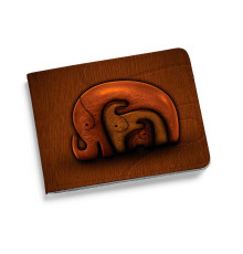 Кошелек мини, PRS2 «Деревянные слоны»