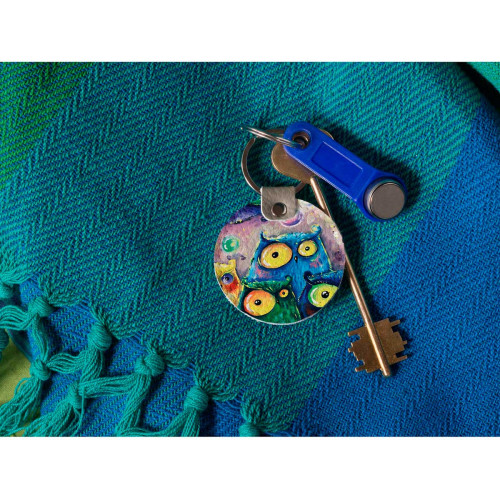 Брелок (Круглый) TRI4 «Many owls»