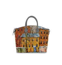 Сумка на руку, BG82 «Дерево и желтый домик ранней весной»