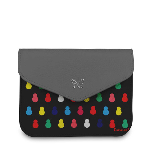 Сумка кросс-боди BG49 «Черные матрешки»