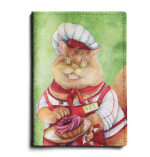 Обложка для автодокументов, AUT1 «Кот-шеф-повар»