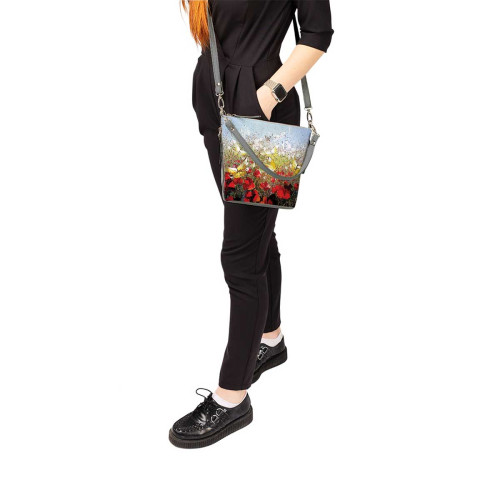 Сумка кросс-боди BAG8 «Полет над маковым полем»