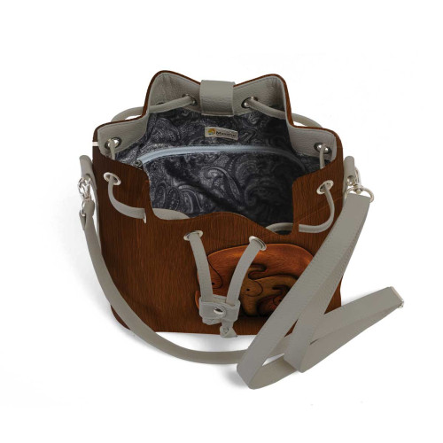 Сумка на плечо BG16 «Деревянные слоны»