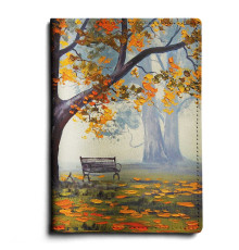 Обложка для автодокументов, AUT1 «Autumn bench»