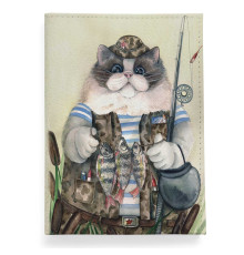 Обложка для паспорта, PAS2 «Кот-рыбак 2»