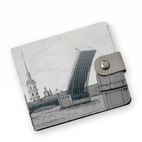 Кошелек мини PRS8 «Мосты на белом»