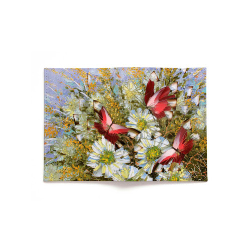 Обложка для автодокументов, AUT2 «Бабочки и цветы»