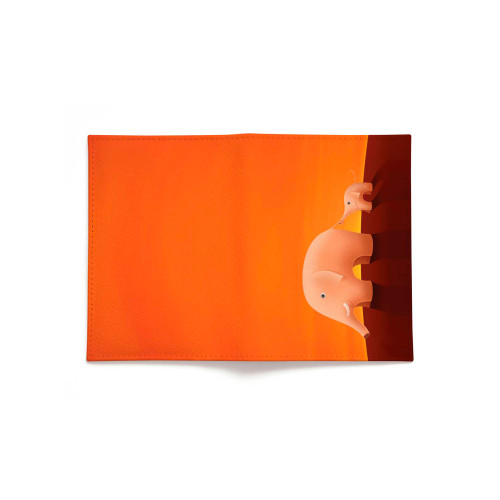 Обложка для автодокументов, AUT2 «Слоны оранжевые»