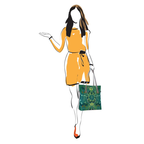 Сумка тоут BAG9 «Мозаичные цветы»