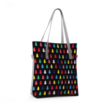 Сумка тоут BAG9 «Черные матрешки»