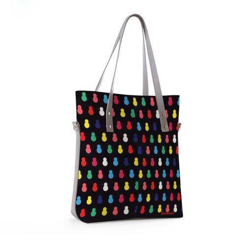 Сумка тоут BAG9 «Черные матрешки»