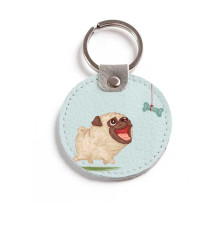 Брелок (Круглый) TRI4 «Dog with bone»