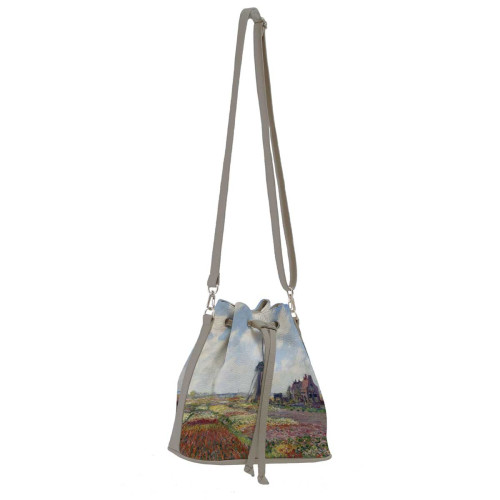 Сумка на плечо BG16 «Claude Monet Tulip Field and windmill»