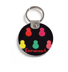 Брелок (Круглый) TRI4 «Черные матрешки»