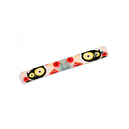 Браслет широкий, BRA2 «Flower cat»