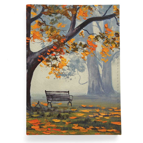 Обложка для паспорта, PAS2 «Autumn bench»